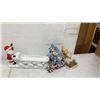 Image 3 : Ceramic Scarecrow Figurine, Basket Pitcher, Santa Sleigh Dish, Snowman Figurines & Cookie Cutters