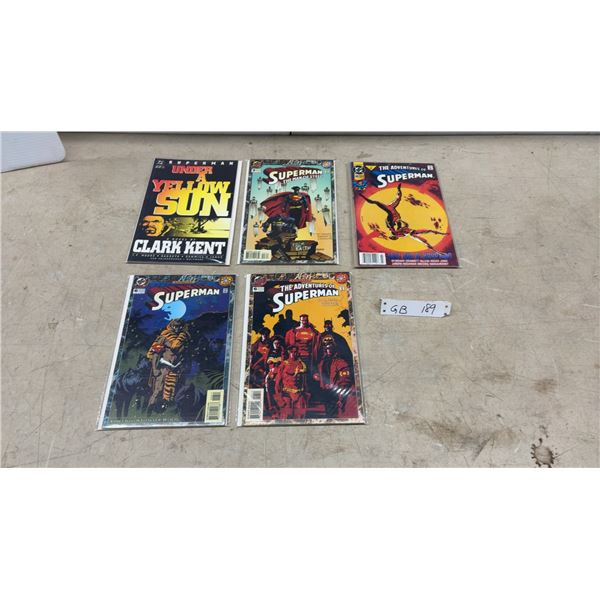 5 DC Superman Comic Books: Elseworlds Annuals 1994 #3, #6, & Adventures of Superman