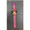 Image 3 : Vintage: Minnie Mouse Kids Digital Watch with Flip-Top Cover, Pink/Purple Plastic Band (Needs