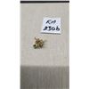 Image 1 : 10 K Gold Stud Earrings with Round-Cut Green Emerald Style Gemstone in Four-Prong Settings