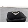 Image 3 : New Platinum Plated 1.0K Simulated Diamond (CZ ) Solitaire Ring with Pavé Band, Round Cut Center
