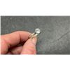 Image 5 : New Platinum Plated 1.0K Simulated Diamond (CZ ) Solitaire Ring with Pavé Band, Round Cut Center