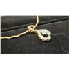Image 3 : New 18K Gold-Plated 24.0 Mm Simulated Diamond (CZ) Inverted Heart Necklace Chain 18" Ling with