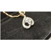 Image 8 : New 18K Gold-Plated 24.0 Mm Simulated Diamond (CZ) Inverted Heart Necklace Chain 18" Ling with