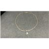 Image 9 : New 18K Gold-Plated 24.0 Mm Simulated Diamond (CZ) Inverted Heart Necklace Chain 18" Ling with