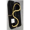 Image 1 : New 14K Gold Plated 9.0mm Triple Twisted Serpentine Necklace, Adjustable 18"-19.5" Long