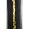 Image 2 : New 14K Gold Plated 9.0mm Triple Twisted Serpentine Necklace, Adjustable 18"-19.5" Long