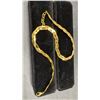 Image 5 : New 14K Gold Plated 9.0mm Triple Twisted Serpentine Necklace, Adjustable 18"-19.5" Long