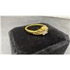 Image 6 : New 14K Gold Plated 1.0ct Princess Cut Simulated Diamond (CZ) Trinity Ring Set - Size 8.5