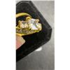 Image 7 : New 14K Gold Plated 1.0ct Princess Cut Simulated Diamond (CZ) Trinity Ring Set - Size 8.5