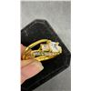 Image 8 : New 14K Gold Plated 1.0ct Princess Cut Simulated Diamond (CZ) Trinity Ring Set - Size 8.5