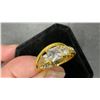 Image 9 : New 14K Gold Plated 1.0ct Princess Cut Simulated Diamond (CZ) Trinity Ring Set - Size 8.5