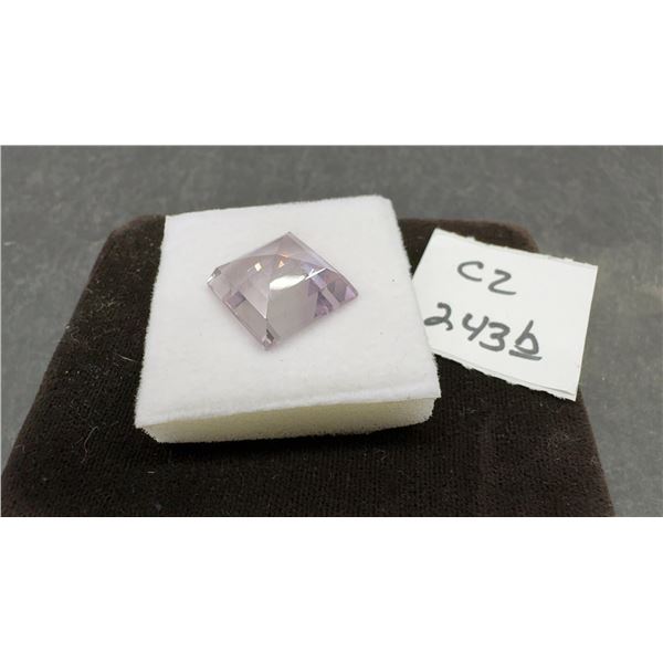 New Natural Pink Amethyst, 16.0ct, Untreated, Princess Cut, 14.9 x 14.9mm