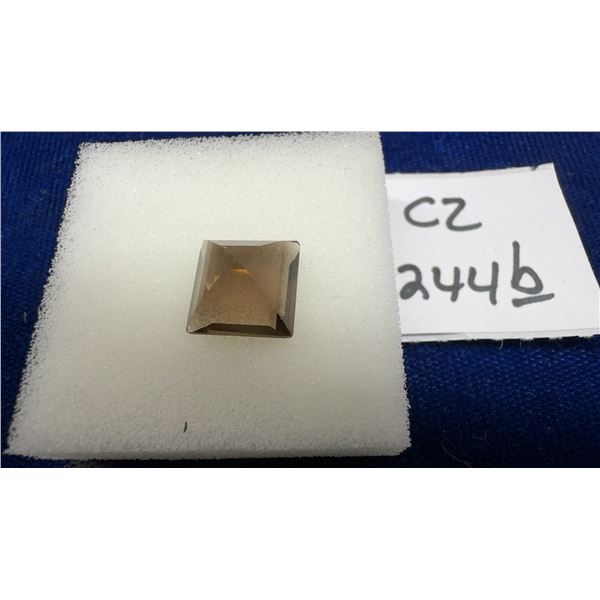 Natural Smokey Quartz, 4.6ct, Princess Cut, 10.0 x 10.0mm, Untreated