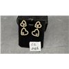Image 1 : New 14K Gold Plated 1.0tcw Each Heart Cut Pink Simulated Diamond (CZ) Heart Dangle Earrings