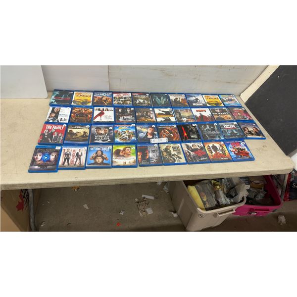 35 + Blu-Ray Movies, Various Titles Including Action, Comedy, and Horror Films