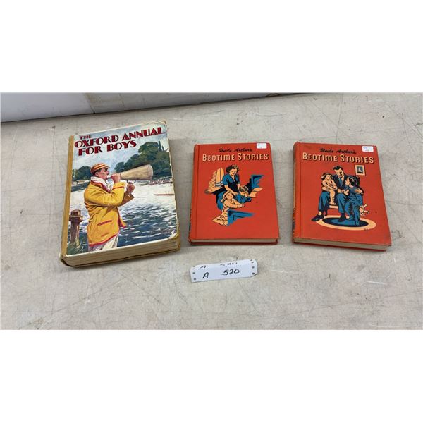 Vintage Children's Books: Oxford Annual for Boys (1929) & Uncle Arthur's Bedtime Stories Vol Iv
