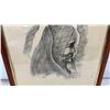Image 4 : Don LaForte "Mother and Child" 1969 Signed Ink Drawing, Framed, Canadian First Nation Artist 25 1/2