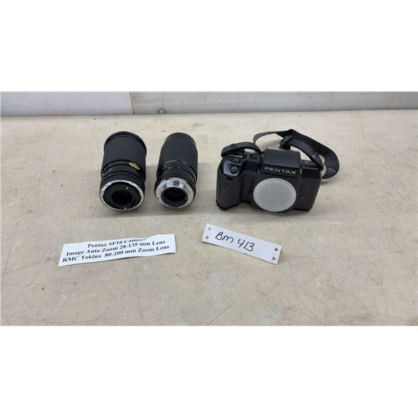Pentax SF10 35mm SLR Camera with Image 28-135mm & RMC Tokina 80-200mm Zoom Lenses