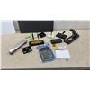 Image 1 : Office Supplies Lot: Heavy-Duty Stapler, Hole Punches, Pen Stands, Solar Calculator, Notepad and