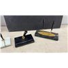 Image 7 : Office Supplies Lot: Heavy-Duty Stapler, Hole Punches, Pen Stands, Solar Calculator, Notepad and