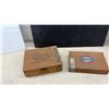 Image 4 : Wooden Wall Clock with Art Deco Design & 16 x 16, 4 Vintage Cigar Boxes (Armada, Dutch Masters