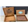 Image 5 : Wooden Wall Clock with Art Deco Design & 16 x 16, 4 Vintage Cigar Boxes (Armada, Dutch Masters