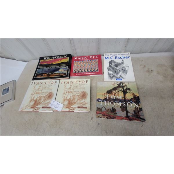 Collection of Art Books: Ivan Eyre, Tom Thomson, M.C. Escher, Magic Eye - 6 Volumes