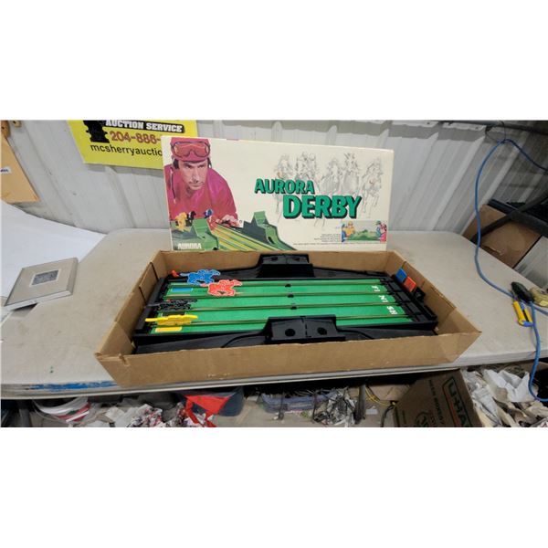 Aurora Derby Horse Racing Game with Original Box Vintage