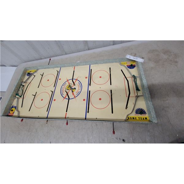 Magnetic Puck Hockey Master Tabletop Hockey Game with Esso and Coca-Cola Advertising Vintage No