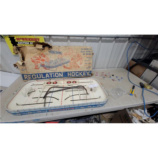 Munro Regulation Hockey Table Hockey Game with Original Box and Players Vintage