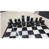 Image 2 : Mexican Aztec/Mayan Style Onyx & Marble Chess Set with Board and 32 Pieces