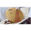Image 3 : Chinese Paper Parasol with Floral Design and 2 Fabric Umbrellas with Curved Handles,New with Tags