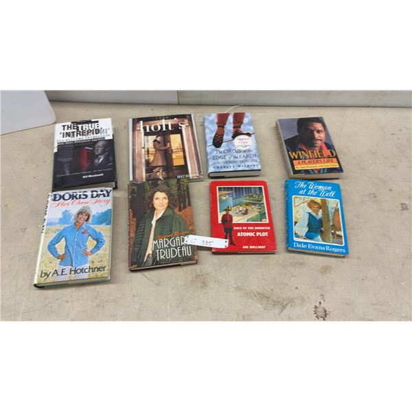 Collection of 9 Hardcover Books Including Signed "the Circus at the Edge of the Earth" by Wilkins