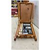 Image 1 : Art Studio by Spree Portable French Easel Box Set with Oil/Acrylic Paints, Brushes & Wood Palette