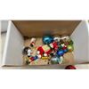 Image 2 : Vintage Christmas Ornament Collection with Glass & Plastic Ornaments and Decorative Figures in