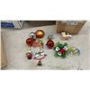 Image 3 : Vintage Christmas Ornament Collection with Glass & Plastic Ornaments and Decorative Figures in
