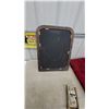 Image 4 : Vintage Blue Painted Wood Framed Wall Mirror with Yellow Diamond Accent 19.6 x 25.6"