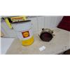 Image 1 : Shell Oil Pail & Vintage Ge Red Lens Signal Light
