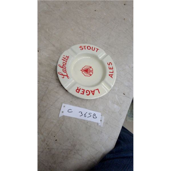 Labatt's Stout Ales Lager Vintage Porcelien Ashtray with Trade Mark Logo