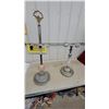 Image 1 : Vintage Art Deco Chrome & Onyx Smoking Stand with Ashtray Holders & Ornate Finial Parts or Project