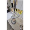 Image 6 : Vintage Art Deco Chrome & Onyx Smoking Stand with Ashtray Holders & Ornate Finial Parts or Project