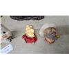Image 2 : Vintage Ceramic Figurines & Banks Lot: Lion, Violin Shelf Tank, Pig, Cat, Dutch Girl, Cowboy Hea