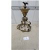 Image 1 : Antique Brass Chandelier Frame with Acanthus Leaf Details, 3-light, Rococo Revival Style