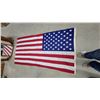 Image 1 : Best Cotton Bunting American Flag, 50 Stars, Embroidered Stars, Brass Grommets, Made in USA 108 x