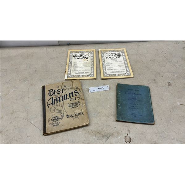 National Geographic Magazines (1918-1919), Anatomy Book, Best Anthems No.1 by W.a. Ogden