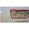 Image 2 : Philips Vintage Clock Radio, Red Bakelight Case, Am Dial, Analog Clock Face, Electric Cord