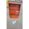 Image 1 : Vintage Orange Metal Paint Brush Display Case with Glass Front - for Oil/Acrylic/Watercolor Brushes