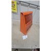 Image 4 : Vintage Orange Metal Paint Brush Display Case with Glass Front - for Oil/Acrylic/Watercolor Brushes