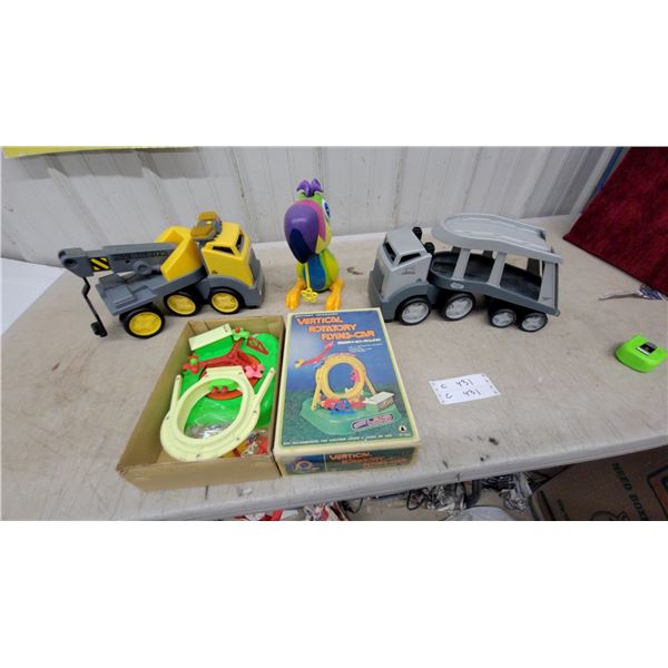 Little Tikes Rugged Riggz Towing Trucks, Toucan Toy, Happy Land Vertical Rotatory Flying-Car Set